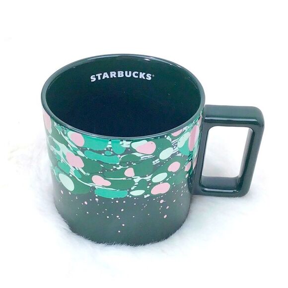 Starbucks Holiday 2022 Venetian Forest Marble Forest Green Ceramic Mug - Picture 3 of 16